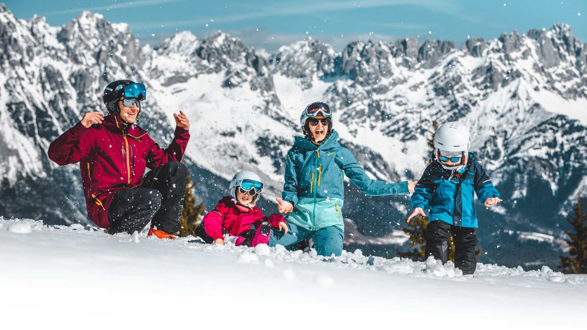 Familie Skifahren Wilder Kaiser ©Mathäus Gartner